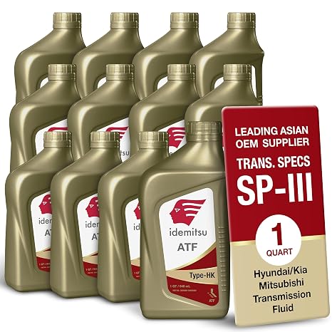 Idemitsu ATF Type HK (SP-III) Automatic Transmission Fluid for Hyundai/Kia 1 Quart, Case of 12 - Grey | Enhanced Efficiency and Durability | Part Number: 30040097-75000C020
