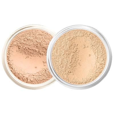 FOUNDATION & CONCEALER DUO WARM FOUNDATION & LIGHT CONCEALER Mineral Makeup Kit Full Size Set Matte Bare Face Sheer Powder Cover Warm & Light