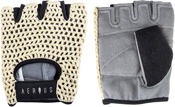 AERIUS Retro Mesh Short Finger Cycling Gloves - SO-392 (Natural - S)