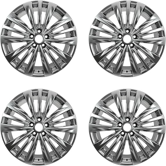 New Set of 20" 20X8 Inch Alloy Wheel for 2020-2025 Toyota Highlander | OEM Design Replacement Rim | Hyper Silver | Direct Fit - OE Stock Specs | 75266
