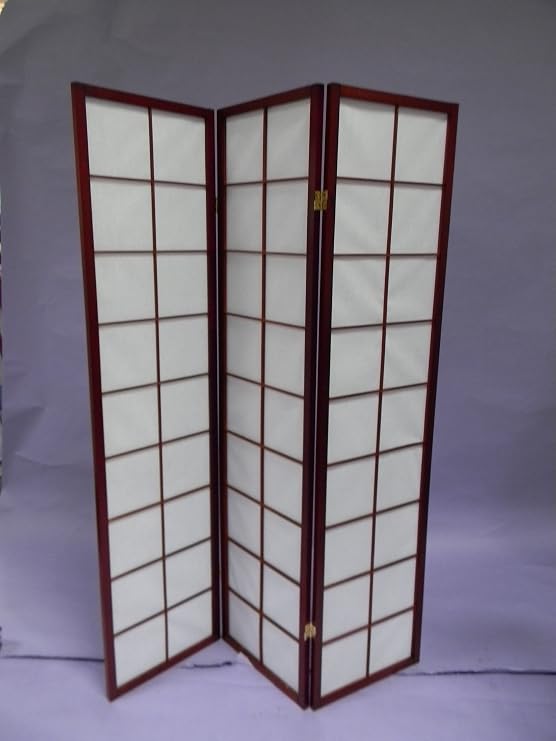 3-Panel Box Style Screen Divider (Cherry)