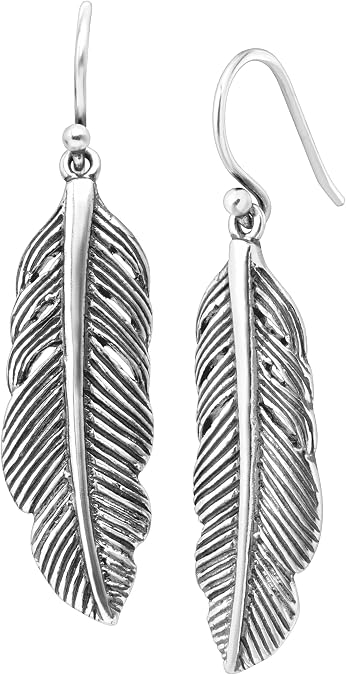 Silpada 'Etched Feather' Drop Earrings in Sterling Silver