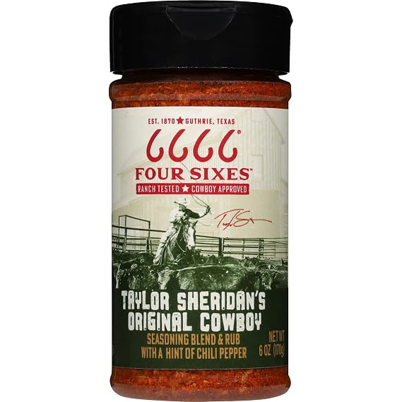 6666 Four Sixes Taylor Sheridan's Original Cowboy Seasoning Blend and Rub, 6 Ounce
