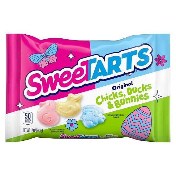 SweeTARTS Chicks, Ducks & Bunnies, Springtime Easter Candy, 12 oz
