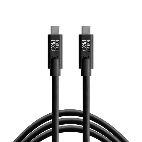 TetherPro USB-C to USB-C, 5Gbps Gen 1, 6' (1.8m), Non-Reflective Black