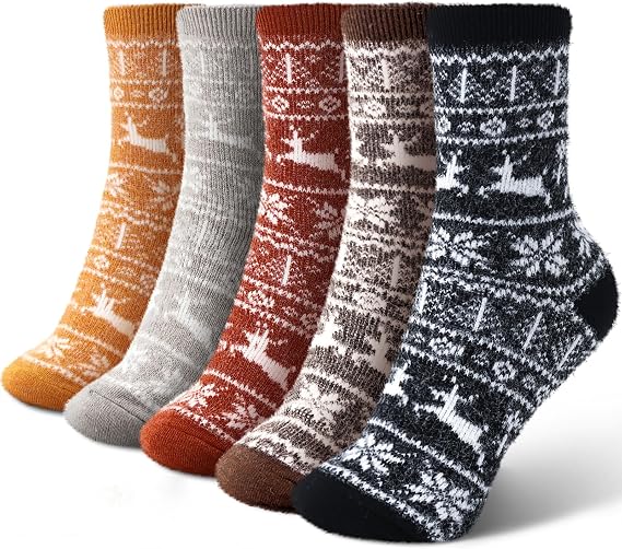 ICEIVY Fluffy Bed Womens Socks,Cosy Wool Socks, Presents Gifts for women