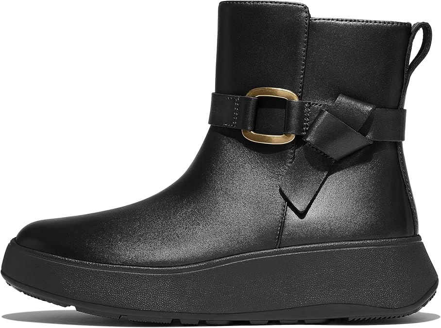 Fitflop Women's F-Mode Square Ring Leather Flatform Ankle Boots