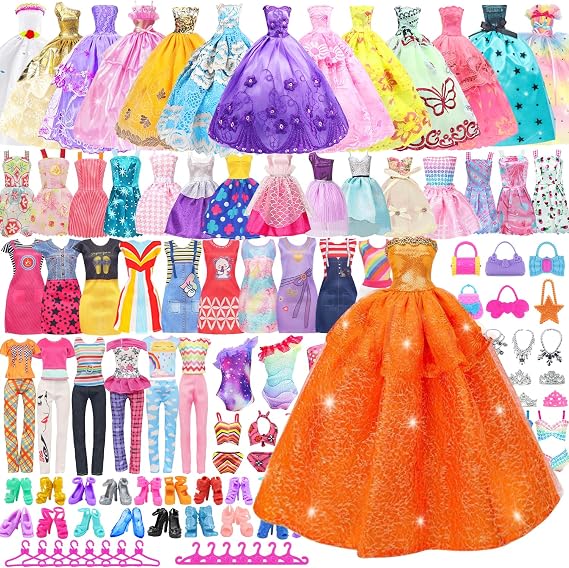 ZITA ELEMENT 75 Pcs 11.5 Inch Doll Clothes and Accessories Gift Box