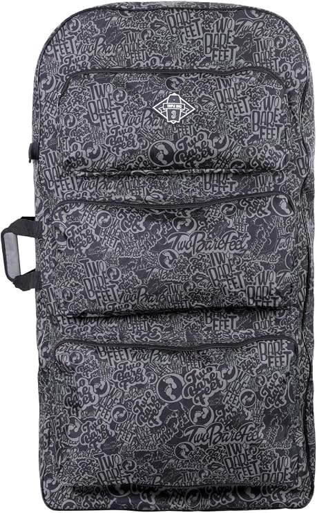 Two Bare Feet 44" Triple Bodyboard Carry Bag – Heavy Duty, Large Capacity for Three Boards – Padded Shoulder Straps, Sturdy Side Handle, Durable Zippers, Travel & Beach Ready