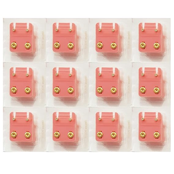 Studex Sterilized Piercing Earrings Ear Stud Mini Gold April 12 Pair Individually Packaged
