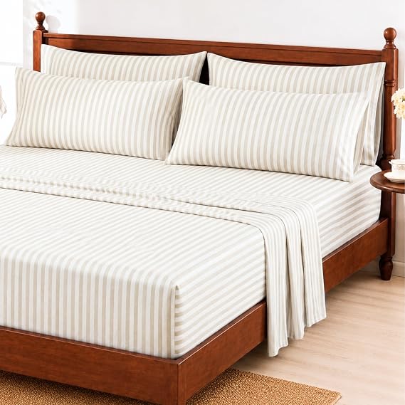 Chaps King Size Sheet & Pillowcase Sets- 6 Piece, Deep Pocket, Wrinkle Free
