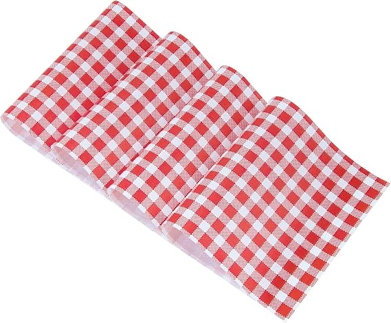NATURALABEL Red and White Check Deli Paper, 12"x7.5", 100 Sheets