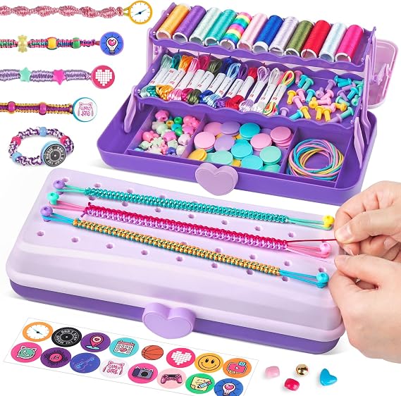 TingingYuli Friendship Bracelet Making Kit for Girls 6-12 with Storage Box