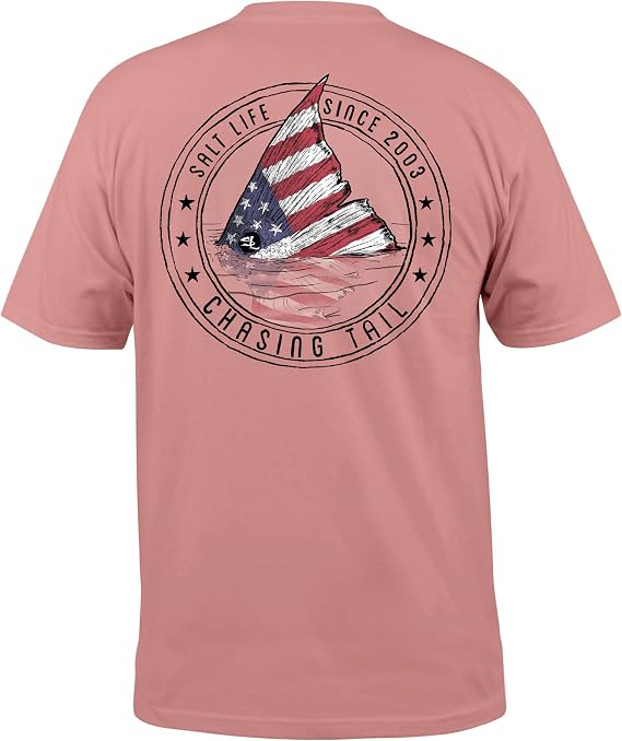 Salt Life Men's Salt Life Redfish Stars & Stripes Short Sleeve Tee