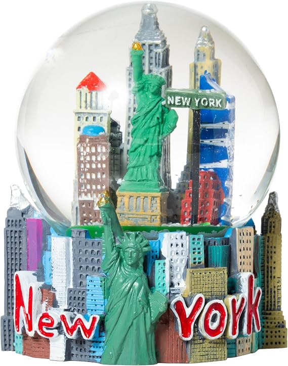 New York City Statue of Liberty Multicolored 80mm Souvenir Water Snow Globe
