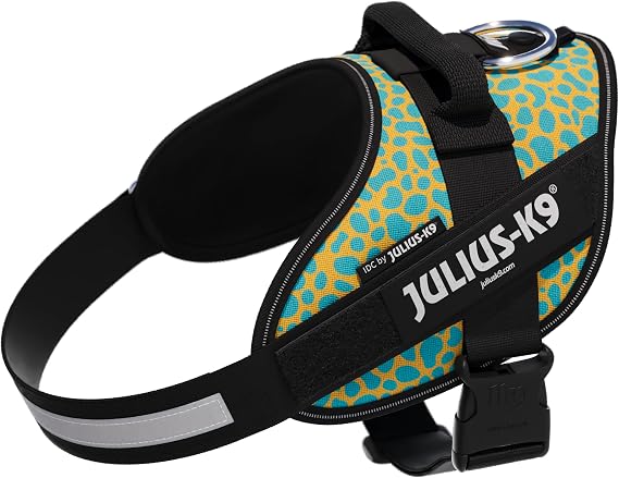 Julius-K9, 24IDCK9-LPRD-M, IDC Powerharness, Dog Harness, Size: Medium Leopard (M)