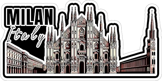 Milan Italy Waterproof Vinyl Sticker 4 Inch Decal