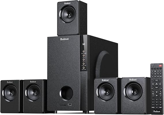 Bobtot Home Theater Systems, 5.25 inch Subwoofer 600 Watts Peak Power