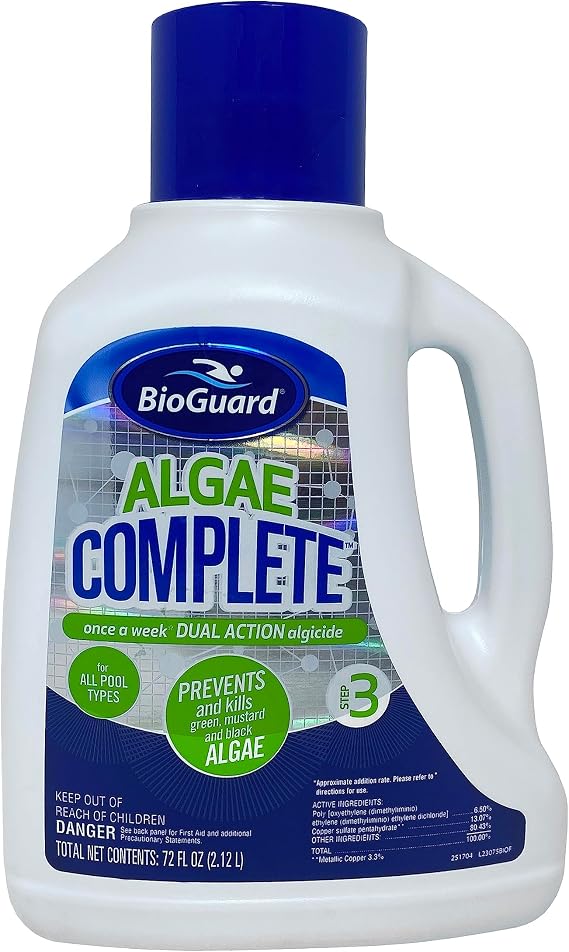 BioGuard Algae Complete Dual Action Algaecide, 2 Liter, Single Pack