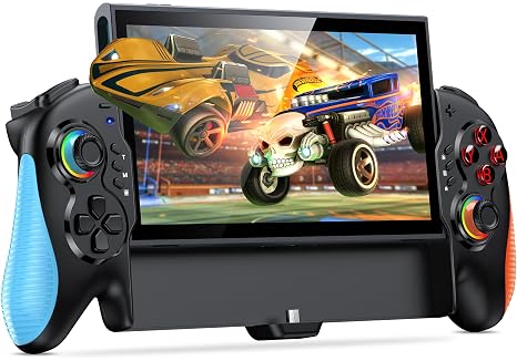 HASACOOL Switch 2 Handheld Controller Kabelgebundener Pro Controller mit Hall-Effect Joysticks Turbo Programmierbare Rücktasten M1/M2 RGB-Licht 6 Spielkarten-Schlitze Dual-Vibration + Gyro