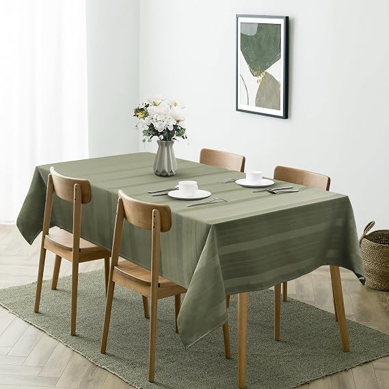 Randall Rectangle Oblong Tablecloth Farmhouse Water Resistant 60"x108" 9 Feet Dust-Proof & Spill Proof Holiday Table Cover for Kitchen Dinning Party Tabletop Decoration(8-10 Seats Sage Green)