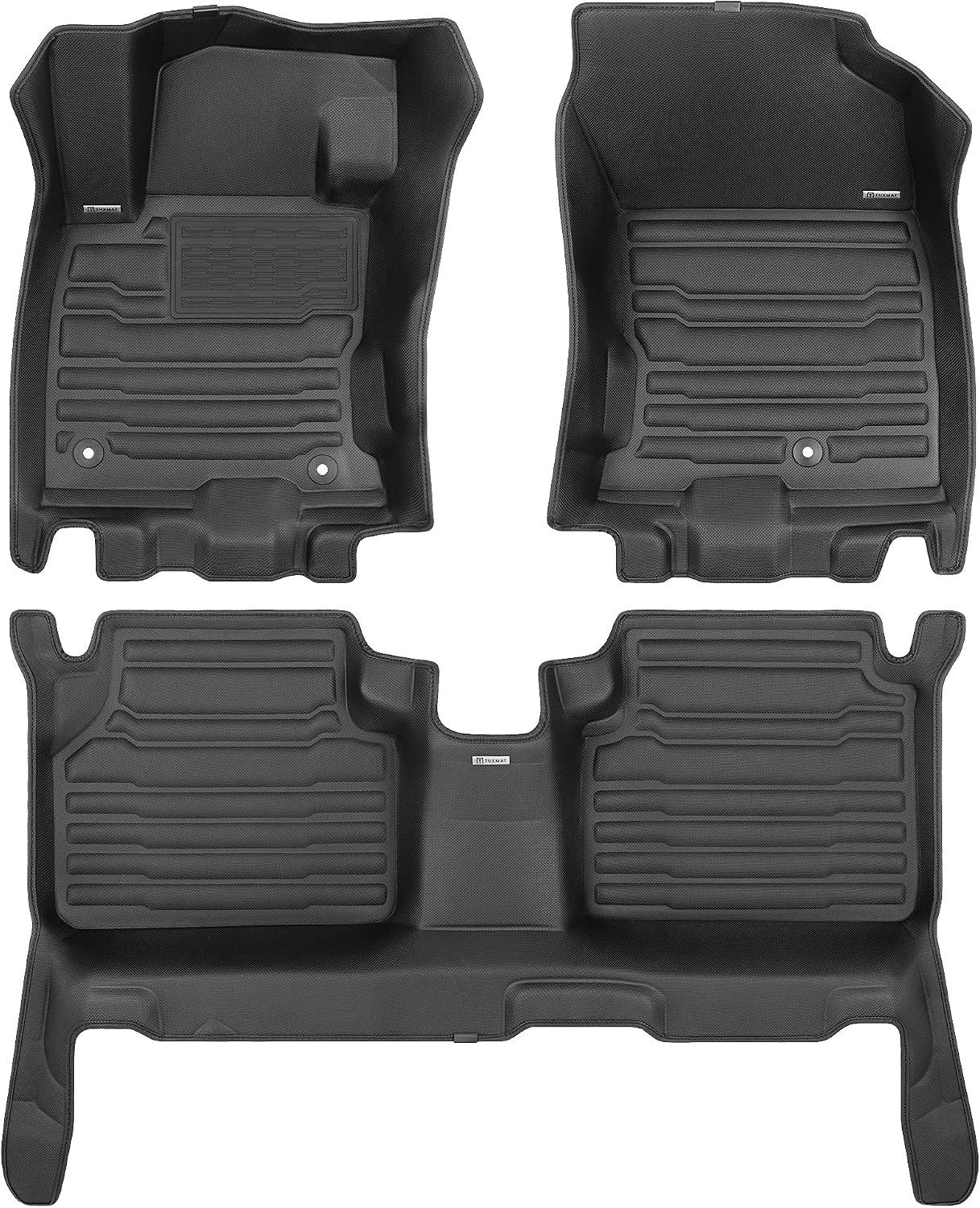 TuxMat - for Ford Escape Hybrid 2020-2025 Models - Custom Car Mats - Maximum Coverage, All Weather, Laser Measured - This Full Set Includes 1st and 2nd Rows