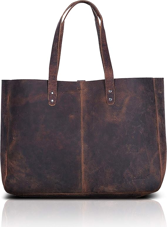 KomalC Leather Tote Bag for Women Purse Satchel Travel Bag shopping Carry Messenger Multipurpose Handbag