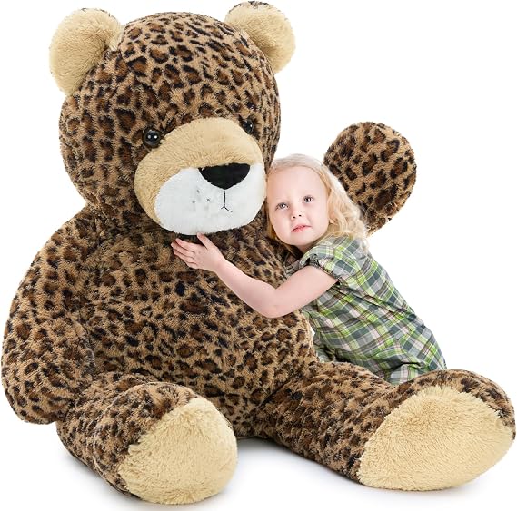 MaoGoLan 51" Cheetah Stuffed Animal Plush Toy, Giant Teddy Leopard Stuffy