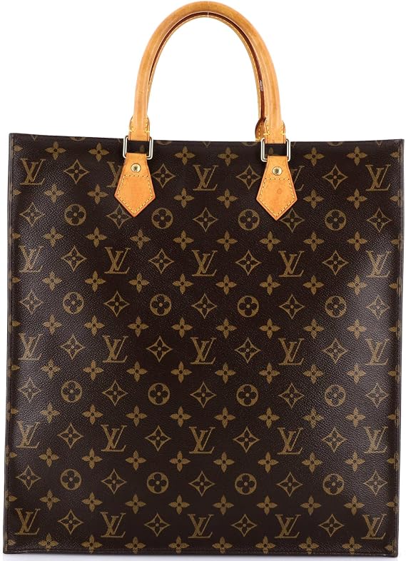 Pre-Loved Sac Plat Bag Monogram Canvas, Brown
