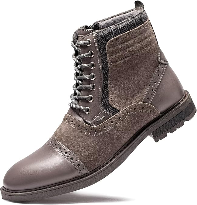 Arkbird Mens Chelsea Boots, Stylish and Comfort Leather Chukka Ankle Boots with Zipper