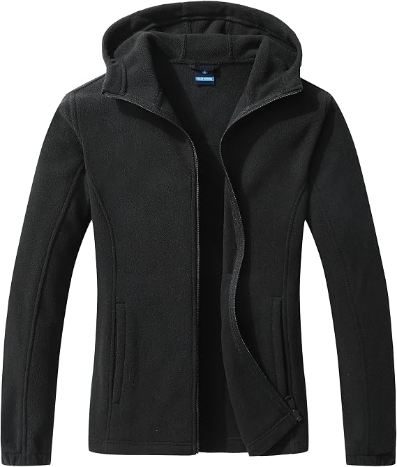 GIMECEN Women's Soft Polar Fleece Jacket Full Zip Hooded Sweatshirts