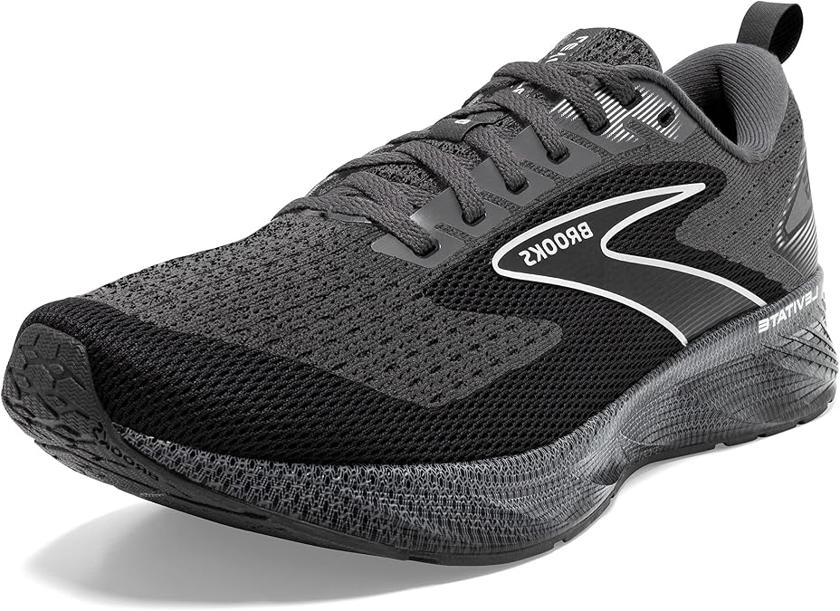 Brooks Mens Levitate 6 Neutral Running Shoe - Blackened Pearl/Ebony/White - 8.5 Medium