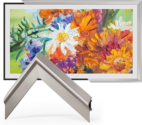 TV Frames 55 Deco Alloy Bezel Only for Samsung The Frame TV and Pro TVs (Fits 2021-2026), Modern & Minimalist Styles from TV to Art, Interchangeable Bezels for Home Decor, Easy Installation