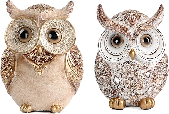 Smadeer Big Eye Owl Statues Animal Owl Gift & Small Owl Statue Adorable Owl for Bird Lovers