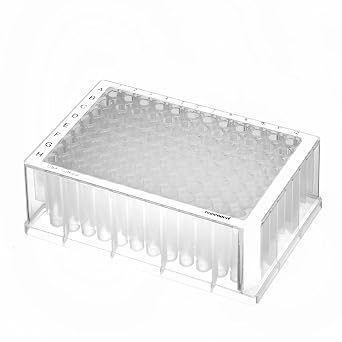 Eppendorf 951033103 Sterile Deepwell Plate with 96 Wells, 1000 microliter Volume, White Border (Pack of 80)