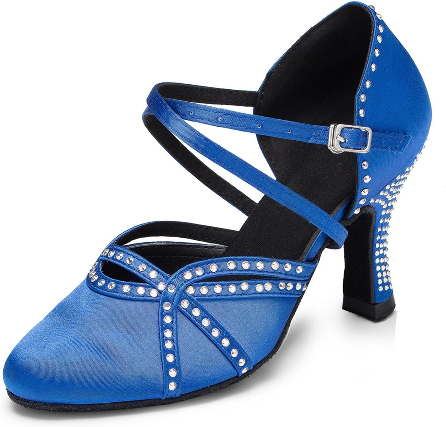 Minishion Womens Closed Toe Dance Heels Comfortable Ballroom Dancing Pumps