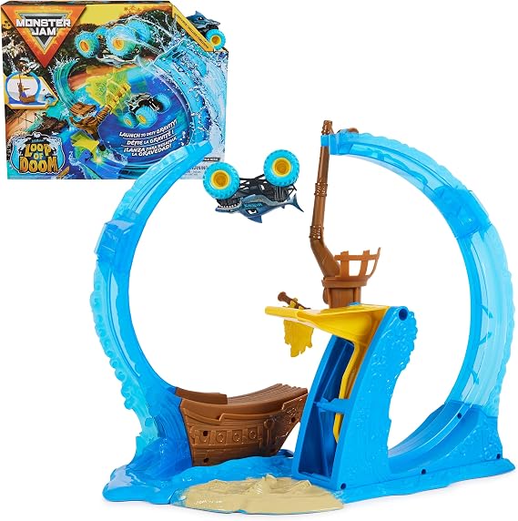 Monster Jam Megalodon Loop of Doom Monster Truck Playset, 1:64 Scale