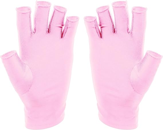 SUNUV LED Gloves for Gel Nails, UPF 50+ Anti UV Gloves for Gel Nail Lamp, Professional UV Gloves for Nail Techs