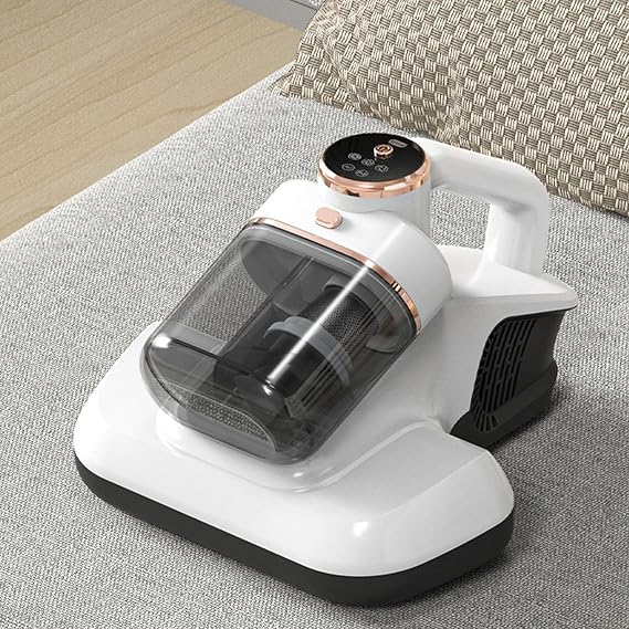 Fabater Mattress Vacuum Cleaner, Cordless Bed Vacuum Cleaner with 10Kpa Suction, 3 Gears Adjustment, LED Screen, Handheld Vacuum Cleaner Effectively Clean Up Bed, Pillows, Sofas, Carpets