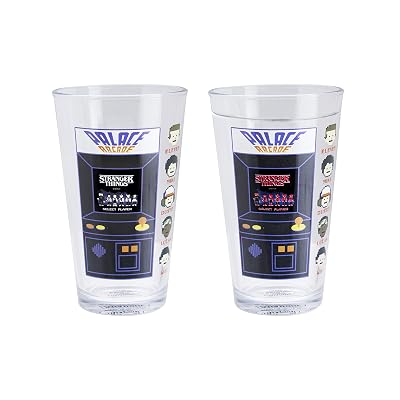 Paladone Stranger Things Palace Arcade Machine Colour Change Drinking Glass | Officially Licensed Horror Movie Merchandise