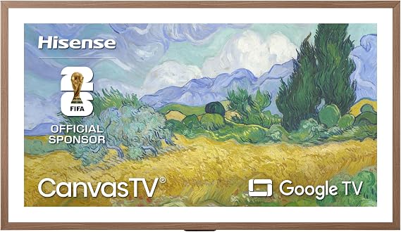 Hisense 50 Hi-QLED S7 CanvasTV Series 4K UHD Google Smart Art TV (50S7SG, 2026 New) - Art Mode, Anti-Glare Panel, Dolby Vision HDR, Hi-Matte Display, Frame & UltraSlim Wall Mount Included