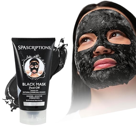 SpaScriptions Charcoal Blackhead Remover Mask - Detoxifying Peel Off Mask