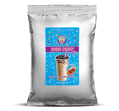 Premium SALTED CARAMEL FRAP BobaBubble Tea Drink Mix Powder By Buddha Bubbles Boba 2.2 Pounds  1 Kg