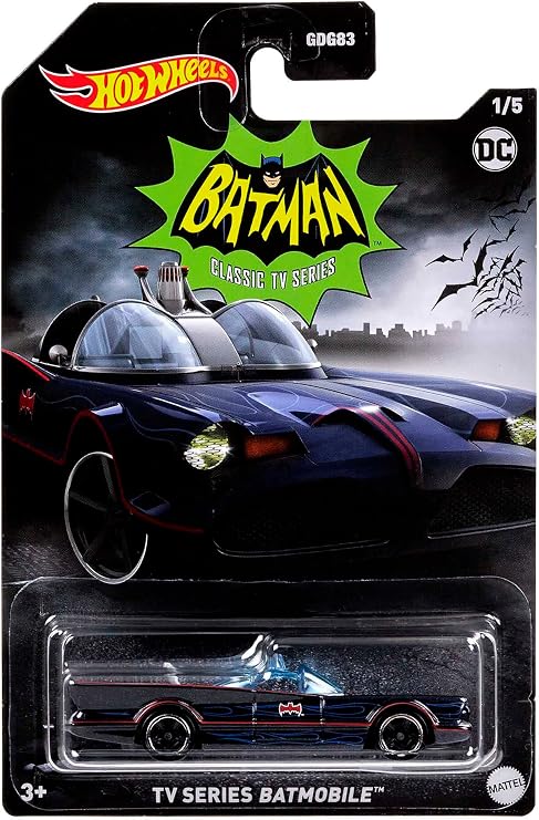 Hot Wheels Batmobile, 1 1:64 Scale Toy Car, DC Batmobile Collectible Vehicle, Toy for Batman Fans & Kids, HMV72 (Assorted Design)