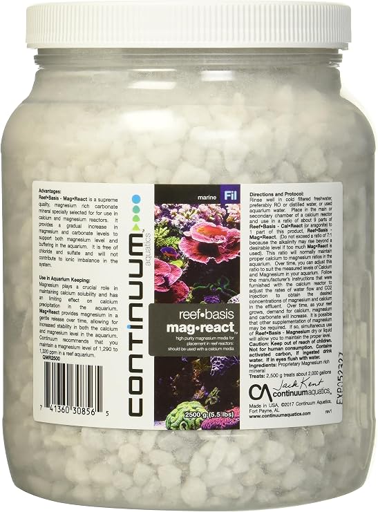 Continuum Aquatics Reef Basis Mag React Magnesium Media for Placement in Reef Reactors
