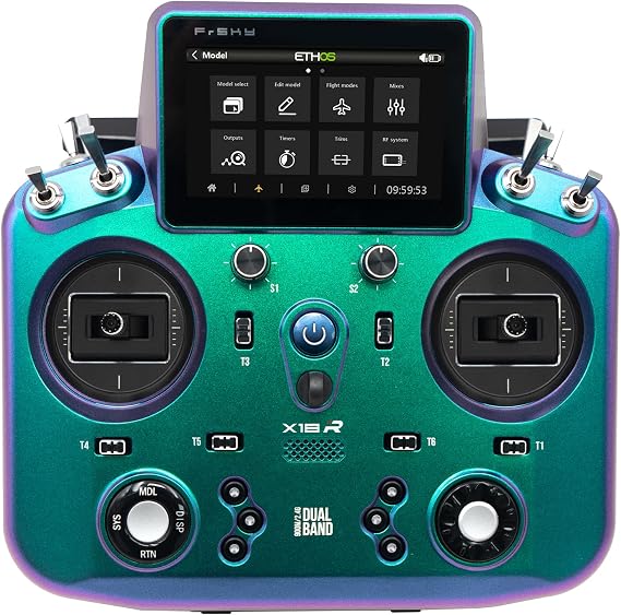 FrSky Tandem X18R Radio Controller, 24 Channels, 800x480 Touchscreen, Dual-Band RF Module (Glamor)