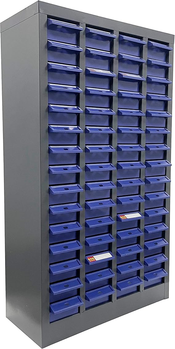 Parts Cabinet 60 Drawers Bolt and Nut Tool Storage Bin Hardware Steel Parts Craft Storage Nut and Bolt Organizer Parts Organizer Cabinet