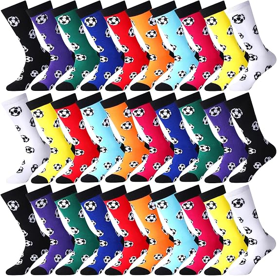 Glitopper 30 Pair Women Sport Soccer Socks Crew