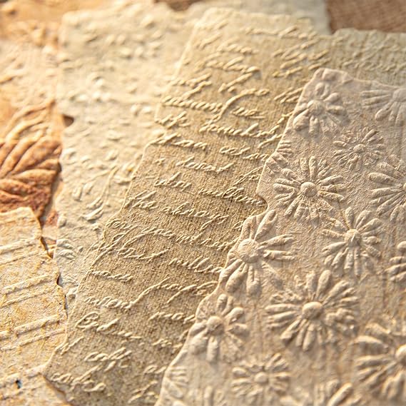 168 Sheets Scrapbook Paper Aesthetic Texture Paper, Floral Plant Vintage Scrapbooking Supplies Materials, Embossed Decorative Special Paper for Journaling Supplies Decoupage Planner Crafts Card Gift