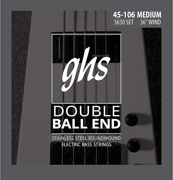 GHS 5630 46-106 Medium Bass Double Ball End String Set